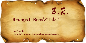Brunyai Renátó névjegykártya